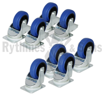 Lot de 8 roulettes pivotantes automatique Ø100 200kg PENN ELCOM